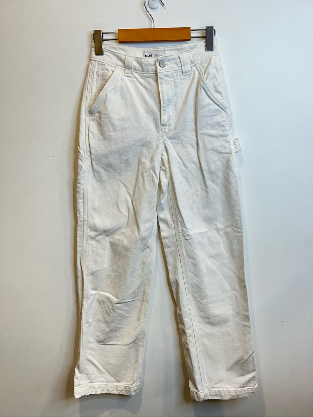 Aritzia Tna Greenwich Carpenter Utility Pants High Rise White